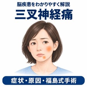 顔の片側の頬やあごの痛みを示した三叉神経痛のアイキャッチ
